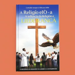 Book cover featuring the title "A Religião e a Liderança" and the subtitle "A Influência da Religião na Liderança Contemporânea"