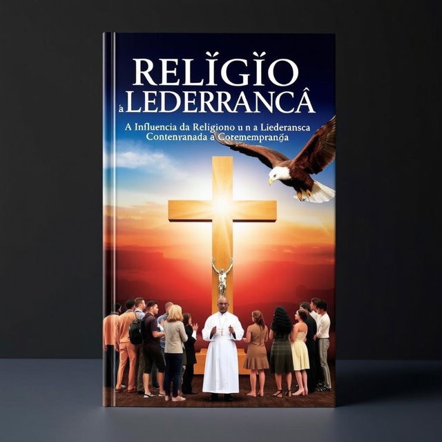 Book cover featuring the title "A Religião e a Liderança" and the subtitle "A Influência da Religião na Liderança Contemporânea"