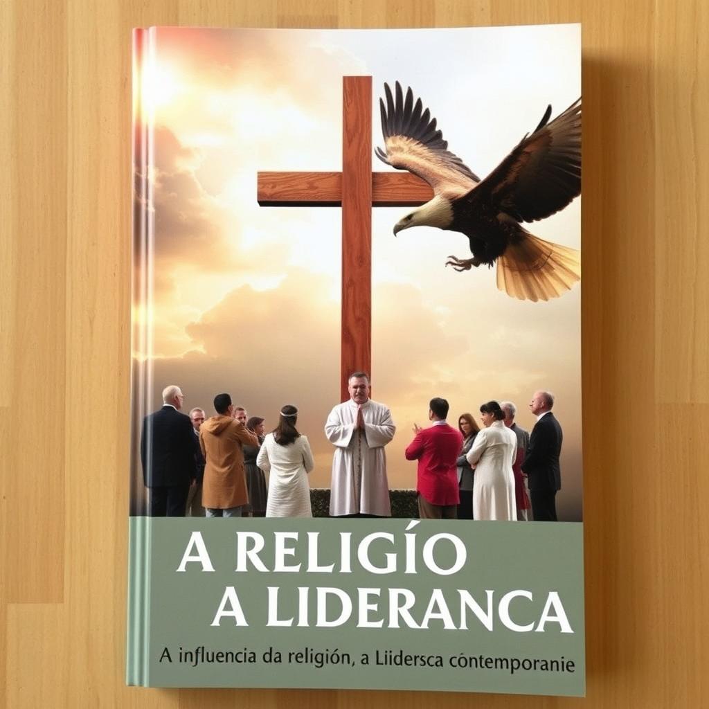 Book cover featuring the title "A Religião e a Liderança" and the subtitle "A Influência da Religião na Liderança Contemporânea"