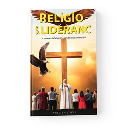 Book cover featuring the title "A Religião e a Liderança" and the subtitle "A Influência da Religião na Liderança Contemporânea"