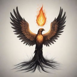 Illustrate the concept of recovery, suggested by elements such as renewed growth, light after darkness, or a phoenix rising from the ashes.