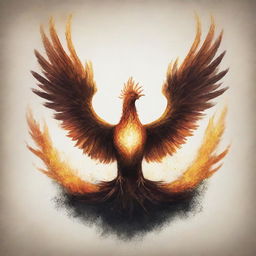 Illustrate the concept of recovery, suggested by elements such as renewed growth, light after darkness, or a phoenix rising from the ashes.