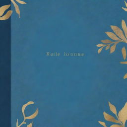 Design a modern, faceless yearbook cover in charming shades of blue and gold.