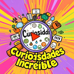 A colorful and engaging YouTube thumbnail for a compilation video on interesting curiosities