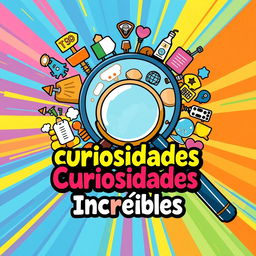 A colorful and engaging YouTube thumbnail for a compilation video on interesting curiosities