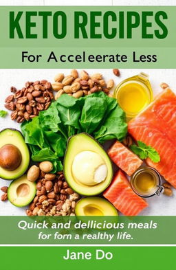 A captivating book cover for "Keto Recipes for Accelerated Weight Loss"