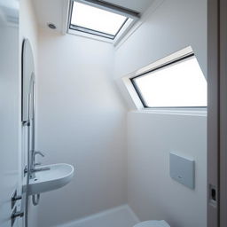 A cozy bathroom with dimensions of 1