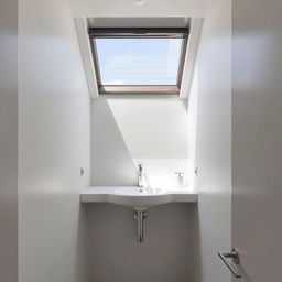 A cozy bathroom with dimensions of 1