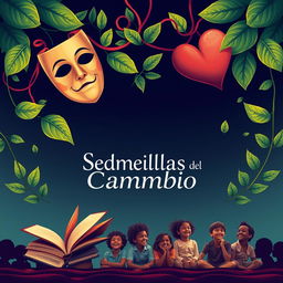 A captivating and elegant poster for the project titled "Semillas del Cambio