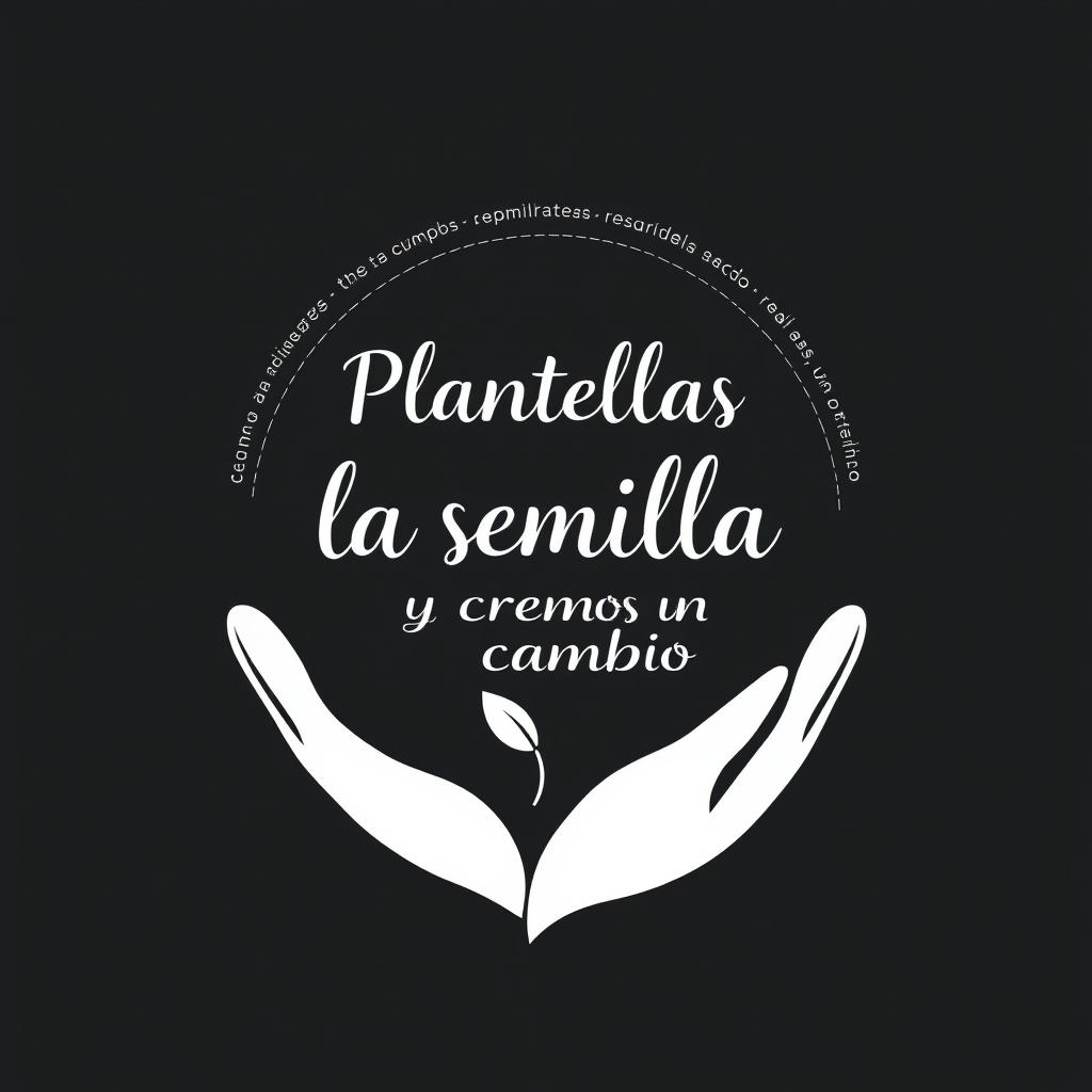 A sophisticated and elegant poster for "Semillas del Cambio", a project aimed at helping vulnerable children in the Dominican Republic through theater