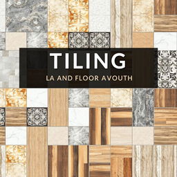 A detailed ebook cover focusing on the art of floor layout and tiling