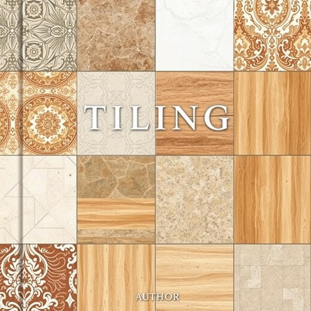 A detailed ebook cover focusing on the art of floor layout and tiling