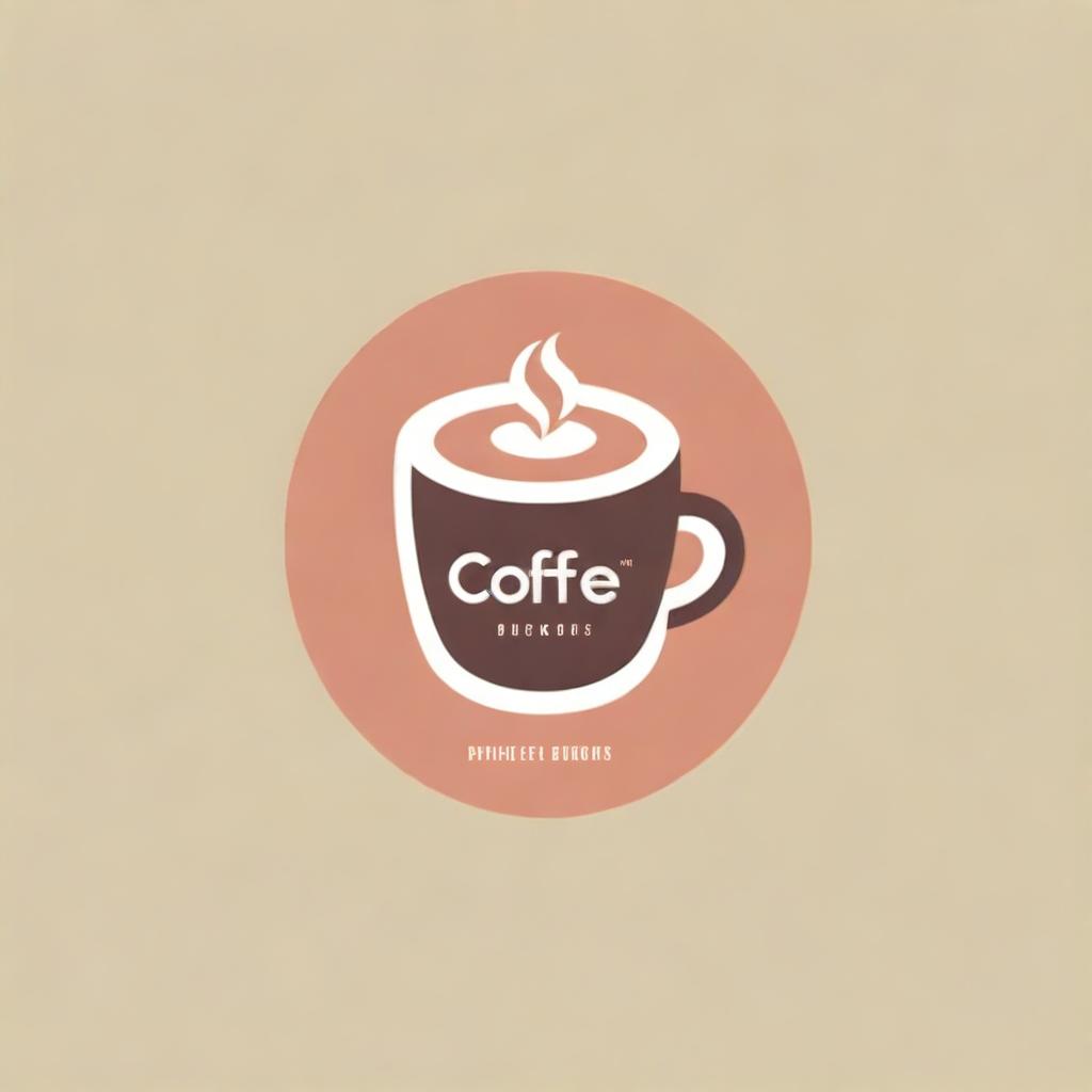 A logo for a coffee shop named 'Coffe Bucks', styled to resemble the periodic table, with vintage fonts and warm, coffee-inspired colors.