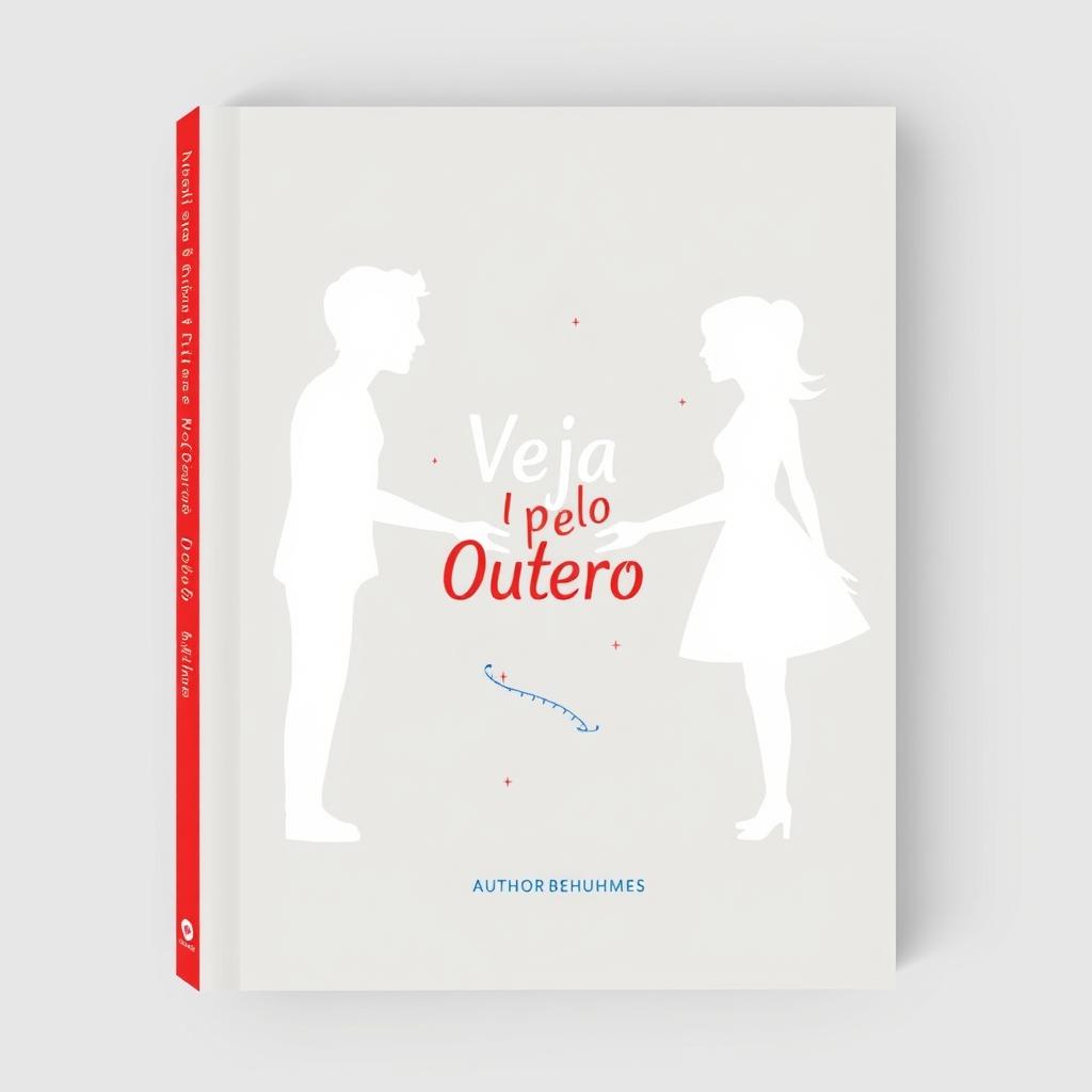 A minimalist book cover design featuring a silhouette of two figures, a man and a woman, facing each other on opposite sides of the cover