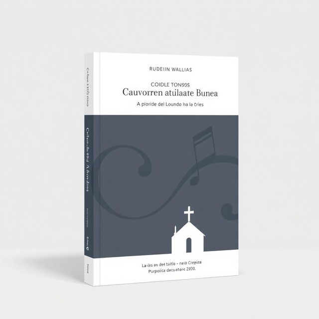 A minimalist book cover for the title "Cuidado com Louvores Atuais na Igreja", featuring a reflective and cautionary theme