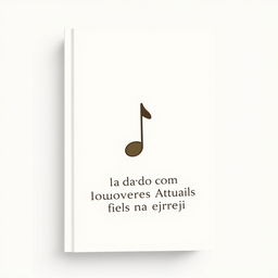 A minimalist book cover for the title "Cuidado com Louvores Atuais na Igreja", featuring a reflective and cautionary theme