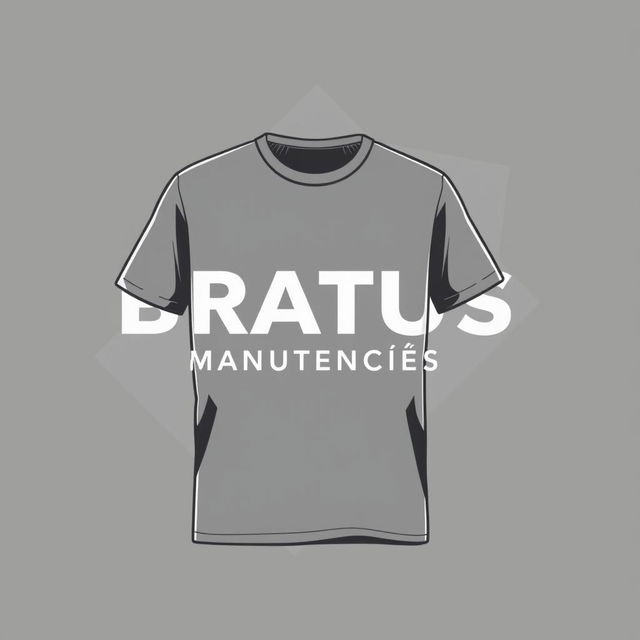 A professional T-shirt design featuring the name 'Bratus Manutenções' displayed prominently