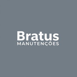 A professional T-shirt design featuring the name 'Bratus Manutenções' displayed prominently