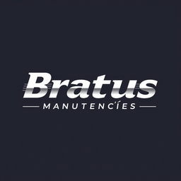 A sleek and professional T-shirt design featuring the name 'Bratus Manutenções' prominently