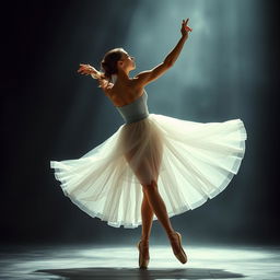 a captivating image of a ballerina dancing with elegance and grace, embodying the beauty and artistry of ballet