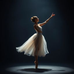 a captivating image of a ballerina dancing with elegance and grace, embodying the beauty and artistry of ballet