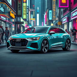 An Audi RSQ8 styled as if it were designed in the 1990s