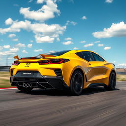 A unique and dynamic vehicle that seamlessly blends the sporty design of the Corvette C8 with the versatility of a Hyundai Santa Cruz