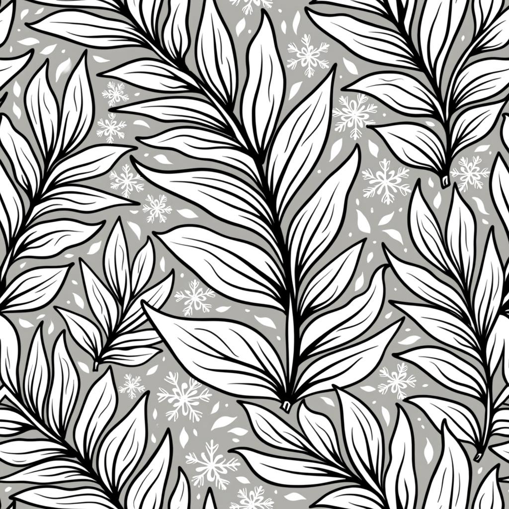 A stunning artistic representation featuring a beautiful outline of leaves