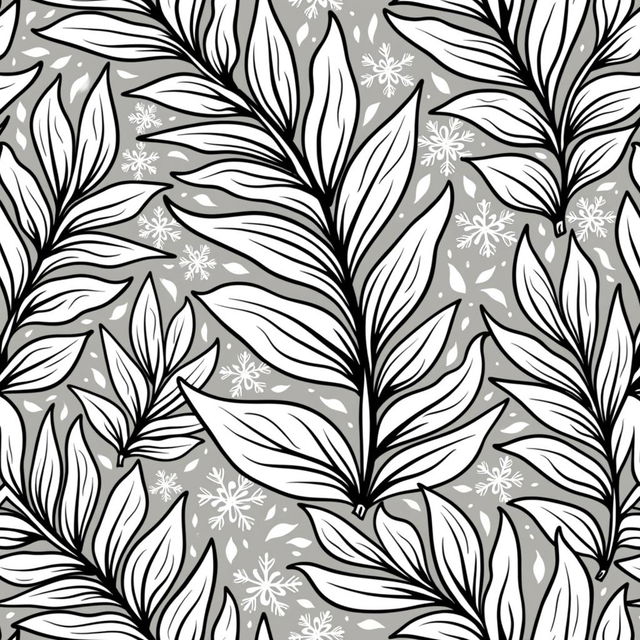 A stunning artistic representation featuring a beautiful outline of leaves