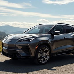 A stunning SUV inspired by the design elements of the Corvette C8, merging high-performance aesthetics with the robust practicality of an SUV