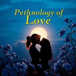 A poetic anthology cover of love featuring golden letters