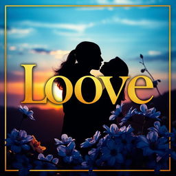 A poetic anthology cover of love featuring golden letters