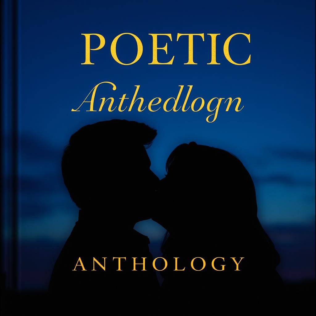 A poetic anthology book cover with golden letters