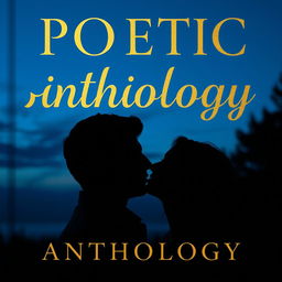 A poetic anthology book cover with golden letters