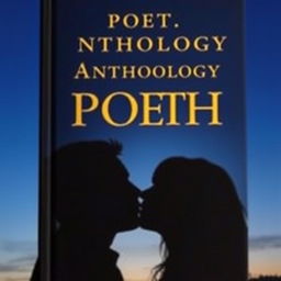 A poetic anthology book cover with golden letters