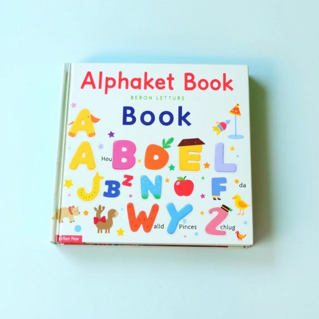 An enchanting book cover designed for an alphabet book