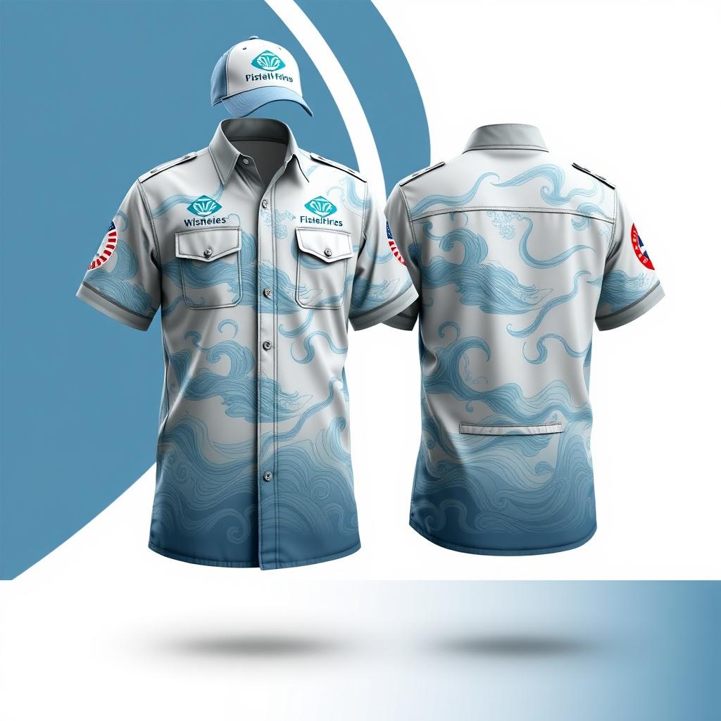 A creative and professional design for a fisheries extension service uniform