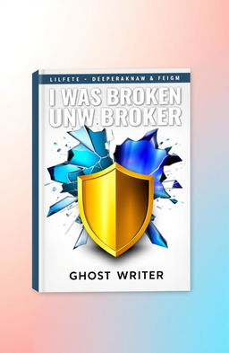 an eye-catching book cover design illustrating the transformation from being broken to becoming unbreakable, featuring abstract elements symbolizing strength and resilience