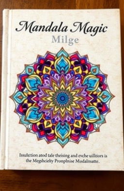 An intricately detailed mandala design with geometric patterns, featured prominently at the center of a book cover