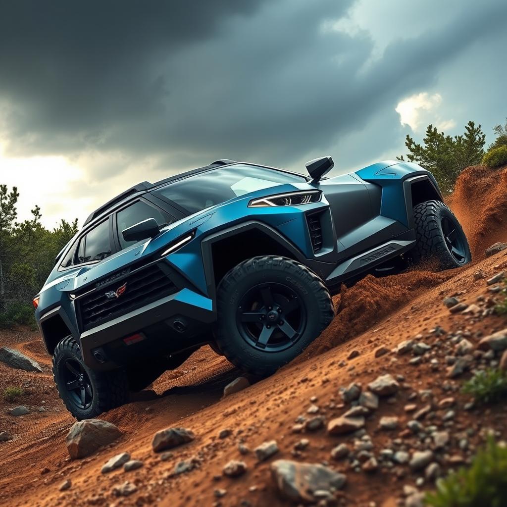 A dynamic and rugged Corvette C8-based SUV, expertly designed for offroading