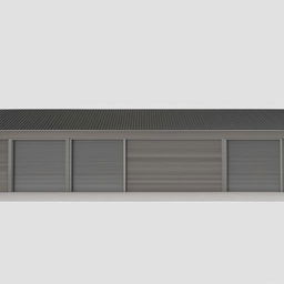 Front elevation of a 49x30 building in a clear and detailed visualization