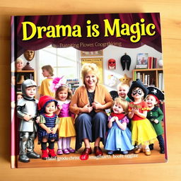 A captivating book cover featuring the title "Drama is Magic" in bold, whimsical font at the top