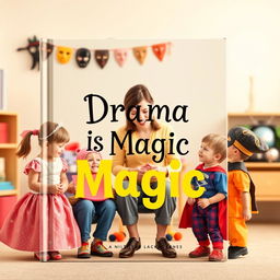 A simple yet captivating HD book cover featuring the title "Drama is Magic" in a whimsical font at the center