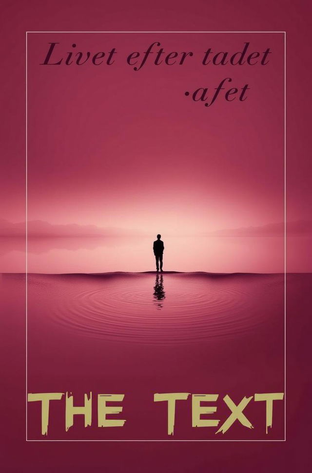 a silhouette of a person standing alone on a calm lake, surrounded by a vast, open sky teeming with purple and pink hues