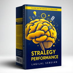 A visually striking book cover design embodying themes of intelligence, strategy, and high performance