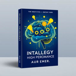 A visually striking book cover design embodying themes of intelligence, strategy, and high performance