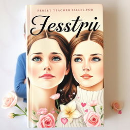 On the cover of a romantic novel titled "Сестры", two twin sisters are depicted, with one looking dreamy and enthusiastic, and the other pensive and cautious