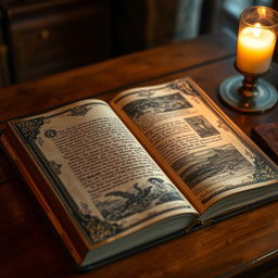 A beautifully ornate, leather-bound book with intricate gold embossing on the cover