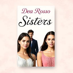 Book cover for a romance novel titled "Sisters", designed in the style of promo photos from the series "Knock on My Door"