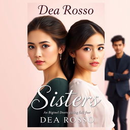 Book cover for a romance novel titled "Sisters", designed in the style of promo photos from the series "Knock on My Door"